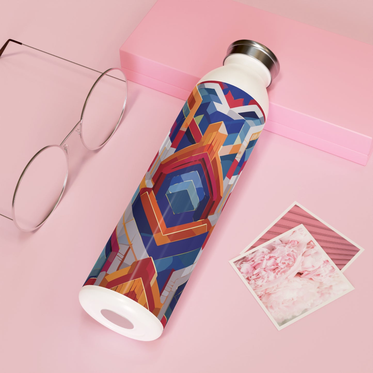 Vibrant Slim Water Bottle - Colorful Design for Active Lifestyles, 20oz