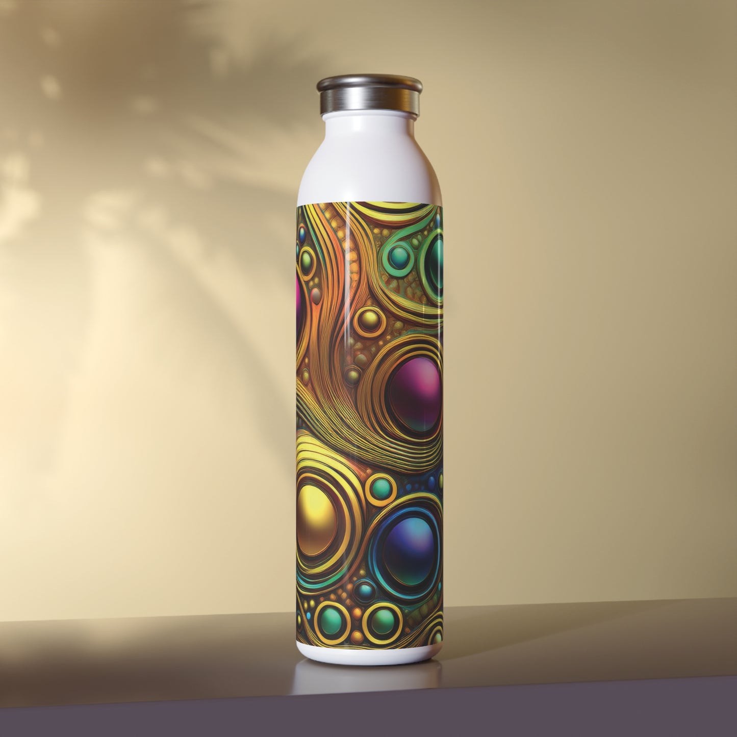 Vibrant Slim Water Bottle - Colorful Design for Active Lifestyles, 20oz