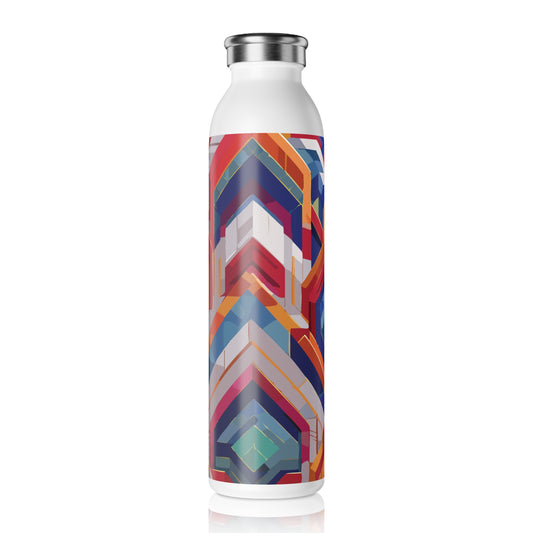 Vibrant Slim Water Bottle - Colorful Design for Active Lifestyles, 20oz