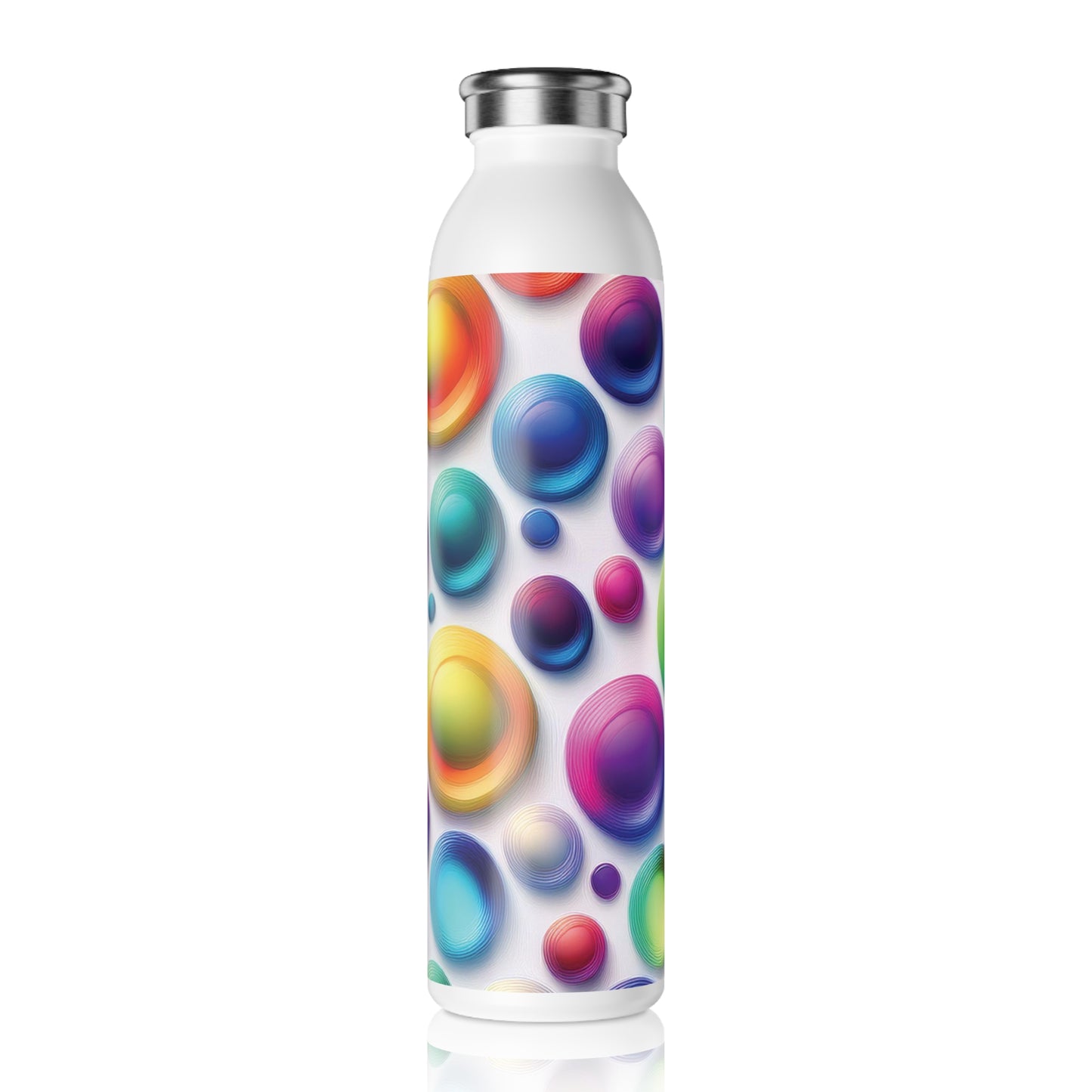 Vibrant Slim Water Bottle - Colorful Design for Active Lifestyles, 20oz