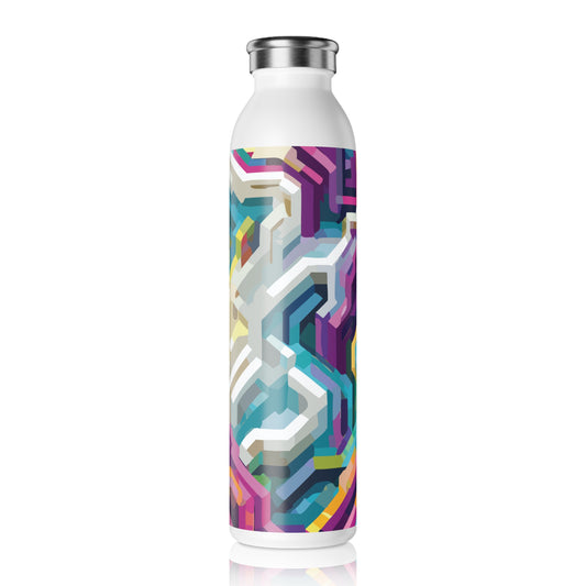 Vibrant Slim Water Bottle - Colorful Design for Active Lifestyles, 20oz