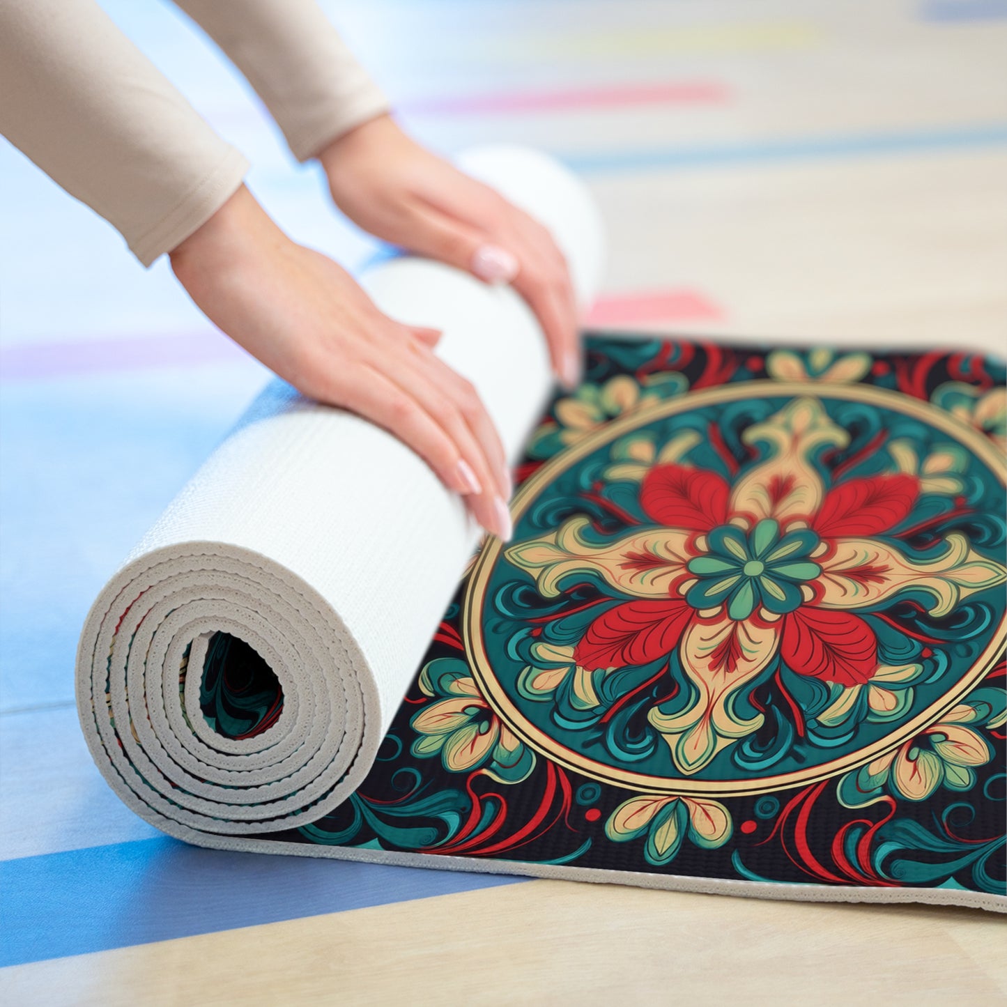 Yoga Mat with Ornament