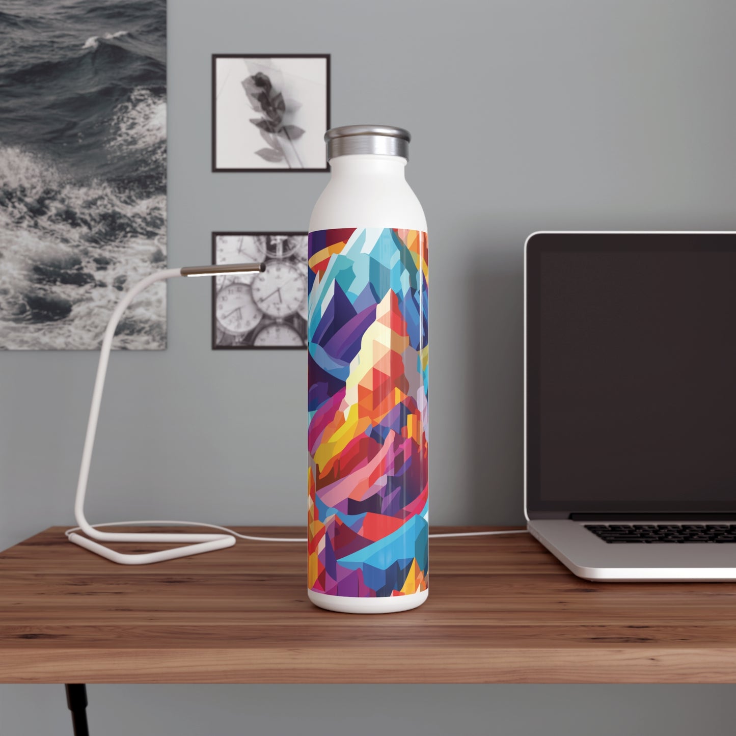 Vibrant Slim Water Bottle - Colorful Design for Active Lifestyles