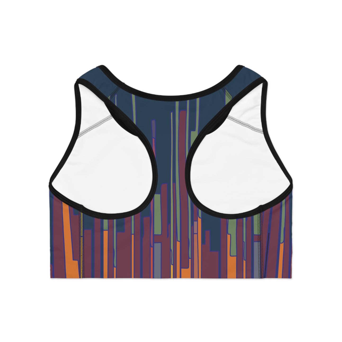 Sports Bra with Stripes and Lines