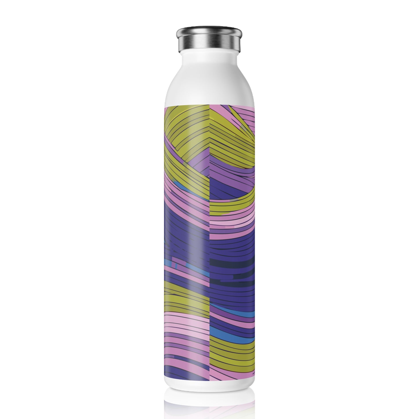 Vibrant Slim Water Bottle - Colorful Design for Active Lifestyles, 20oz