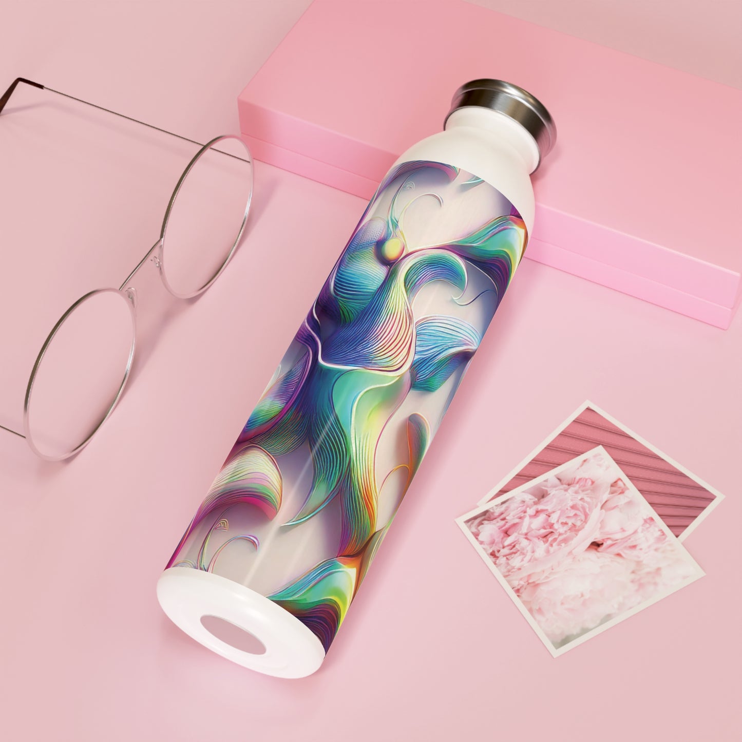 Vibrant Slim Water Bottle - Colorful Design for Active Lifestyles, 20oz