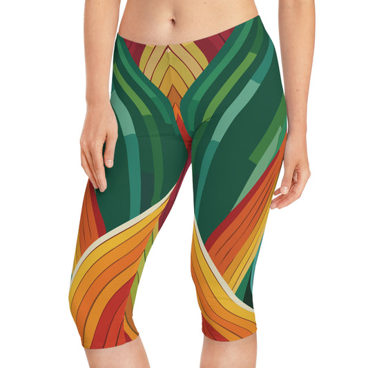 Capri leggings with Abstract print