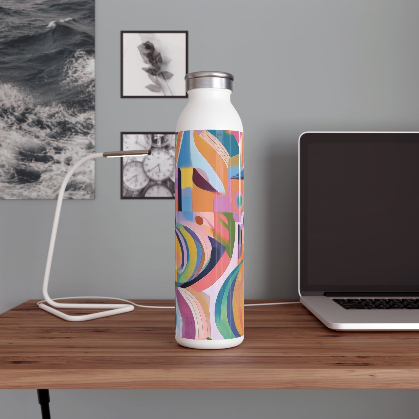 Vibrant Slim Water Bottle - Colorful Design for Active Lifestyles