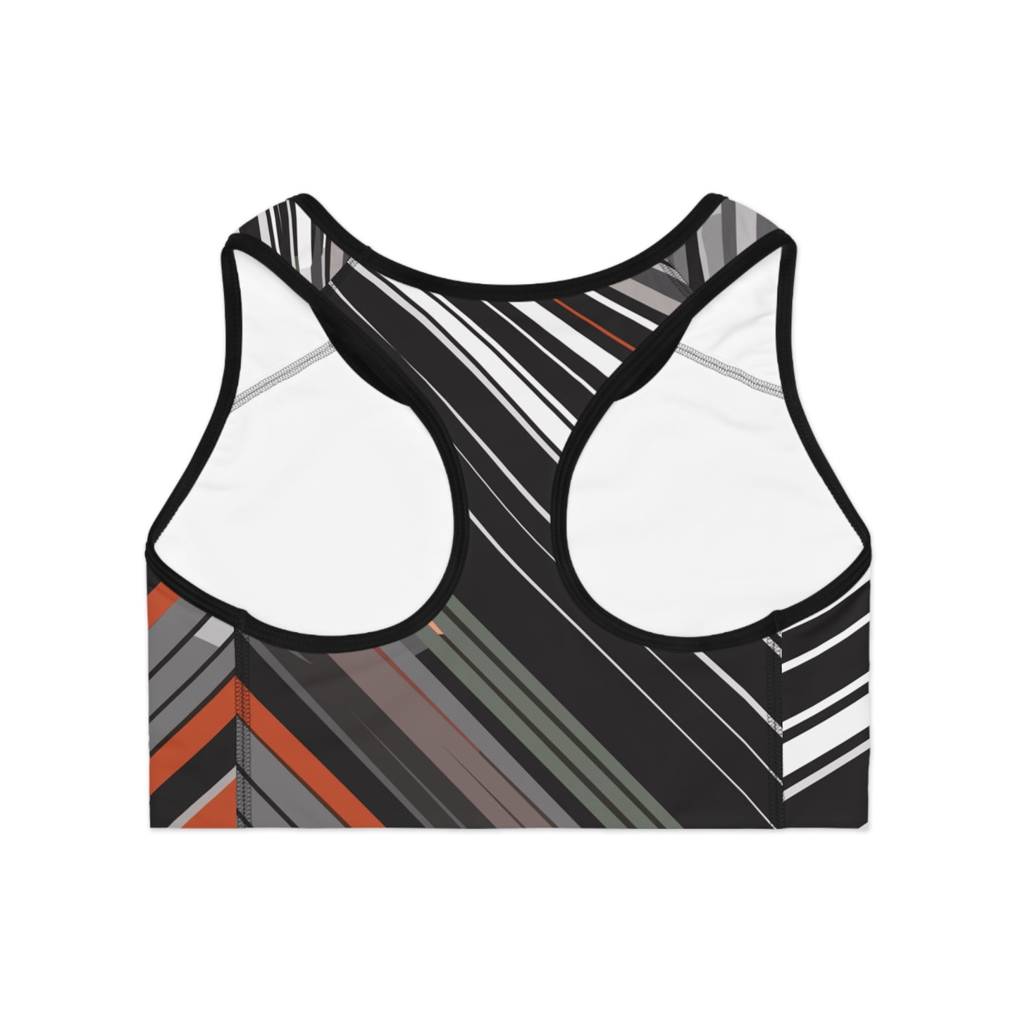 Sports Bra with Stripes and Lines