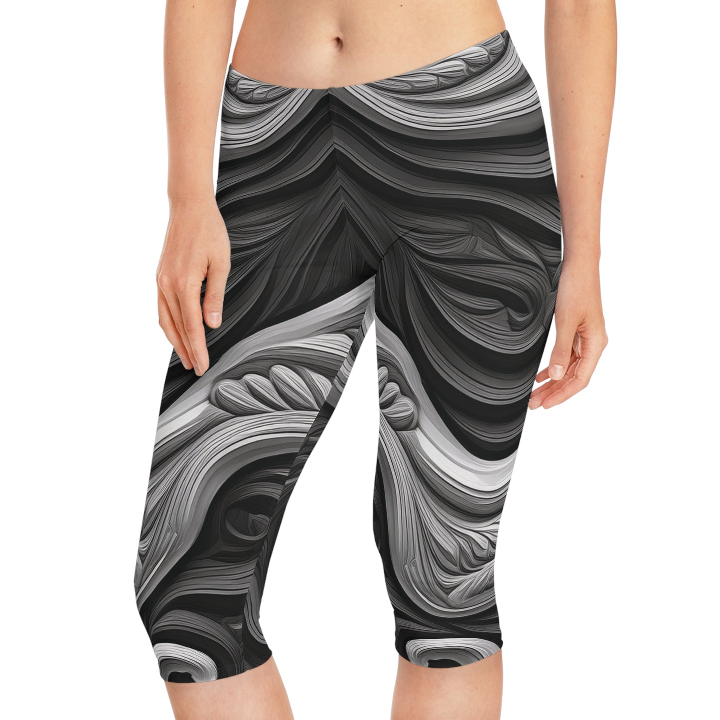 Capri leggings In Black and White