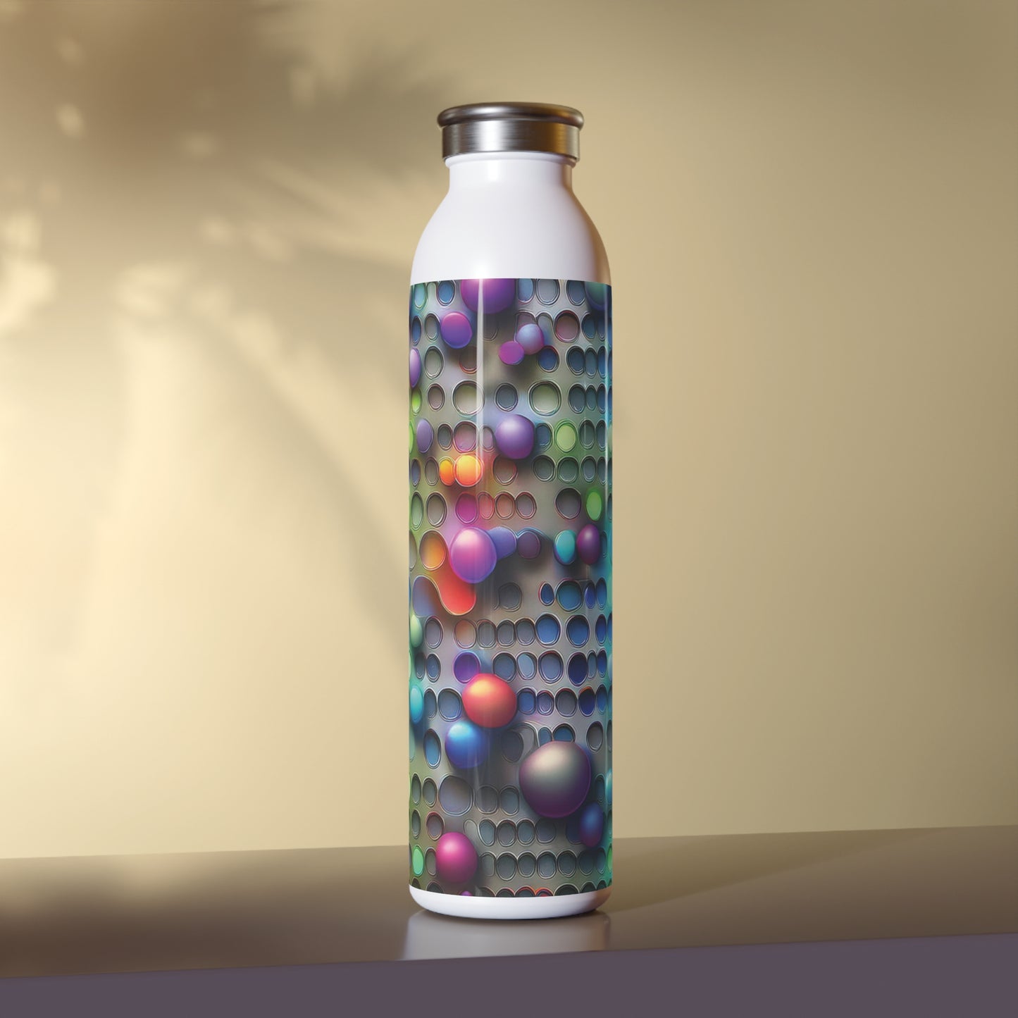 Vibrant Slim Water Bottle - Colorful Design for Active Lifestyles, 20oz