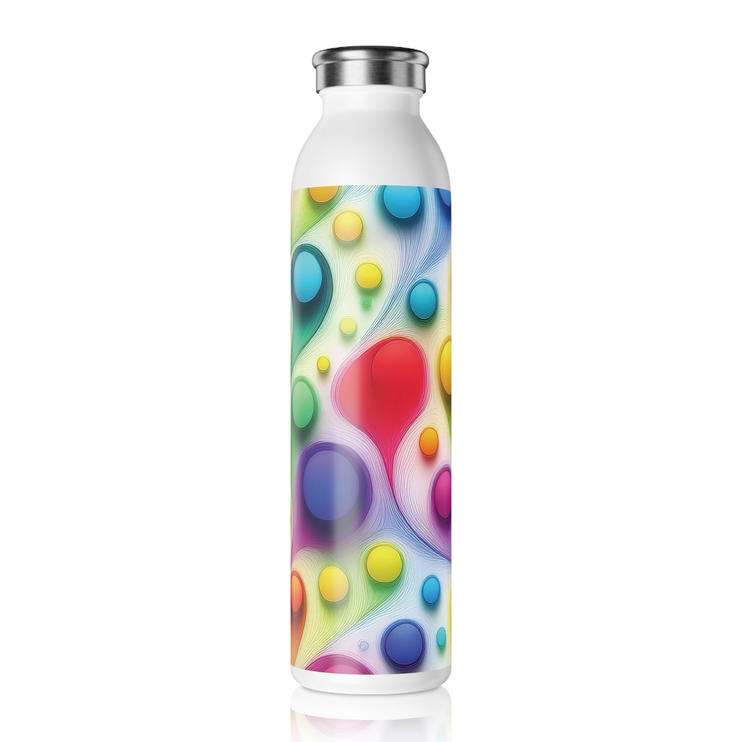 Vibrant Slim Water Bottle - Colorful Design for Active Lifestyles, 20oz