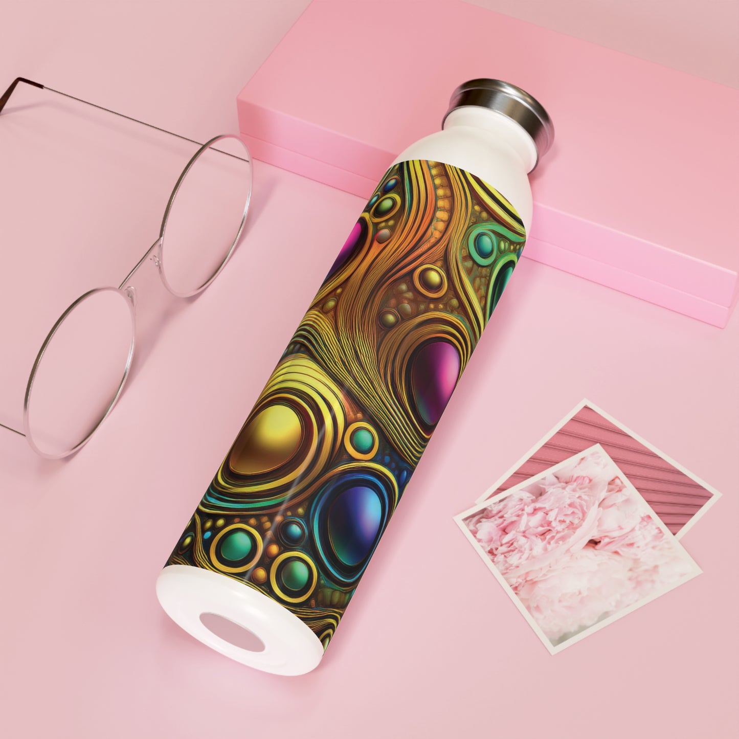 Vibrant Slim Water Bottle - Colorful Design for Active Lifestyles, 20oz