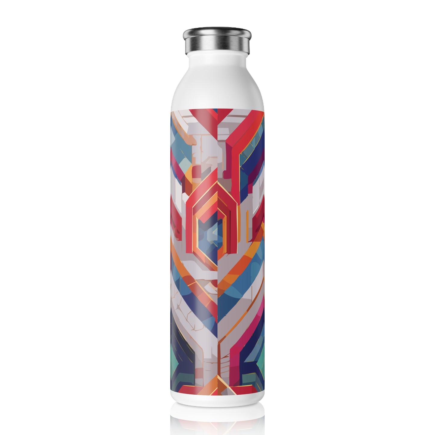 Vibrant Slim Water Bottle - Colorful Design for Active Lifestyles, 20oz