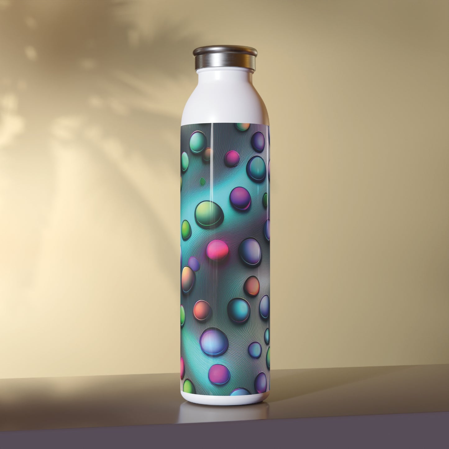 Vibrant Slim Water Bottle - Colorful Design for Active Lifestyles, 20oz