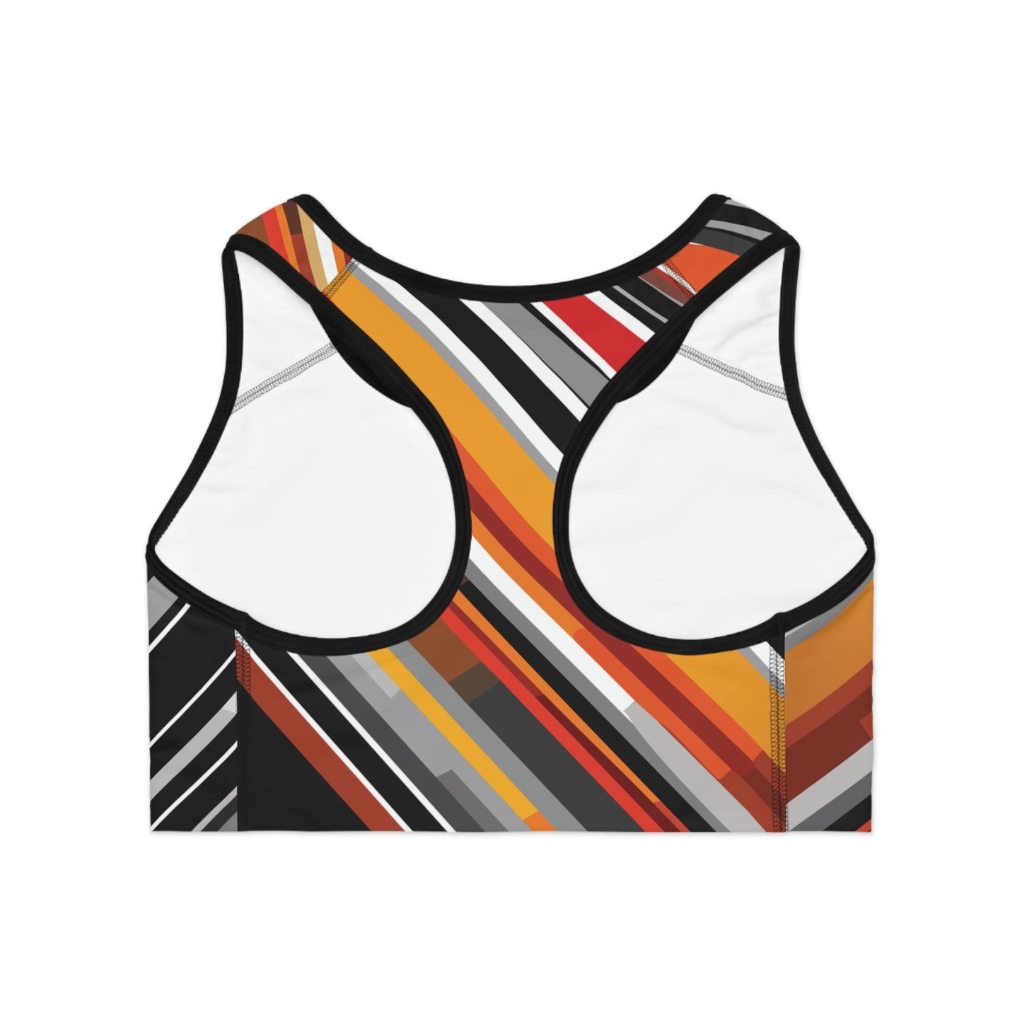 Sports Bra with Stripes and Lines