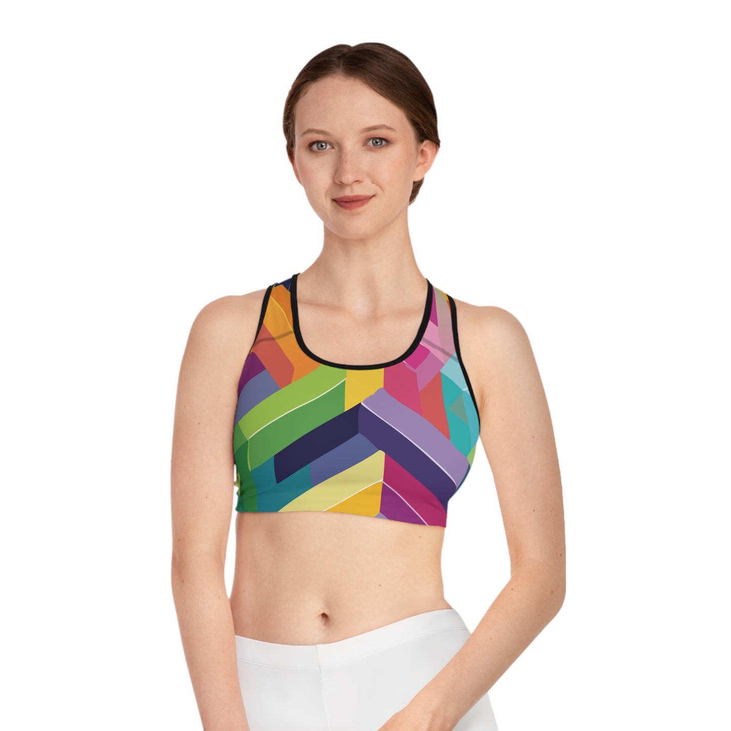 Soutien-gorge de sport avec imprimés abstraits