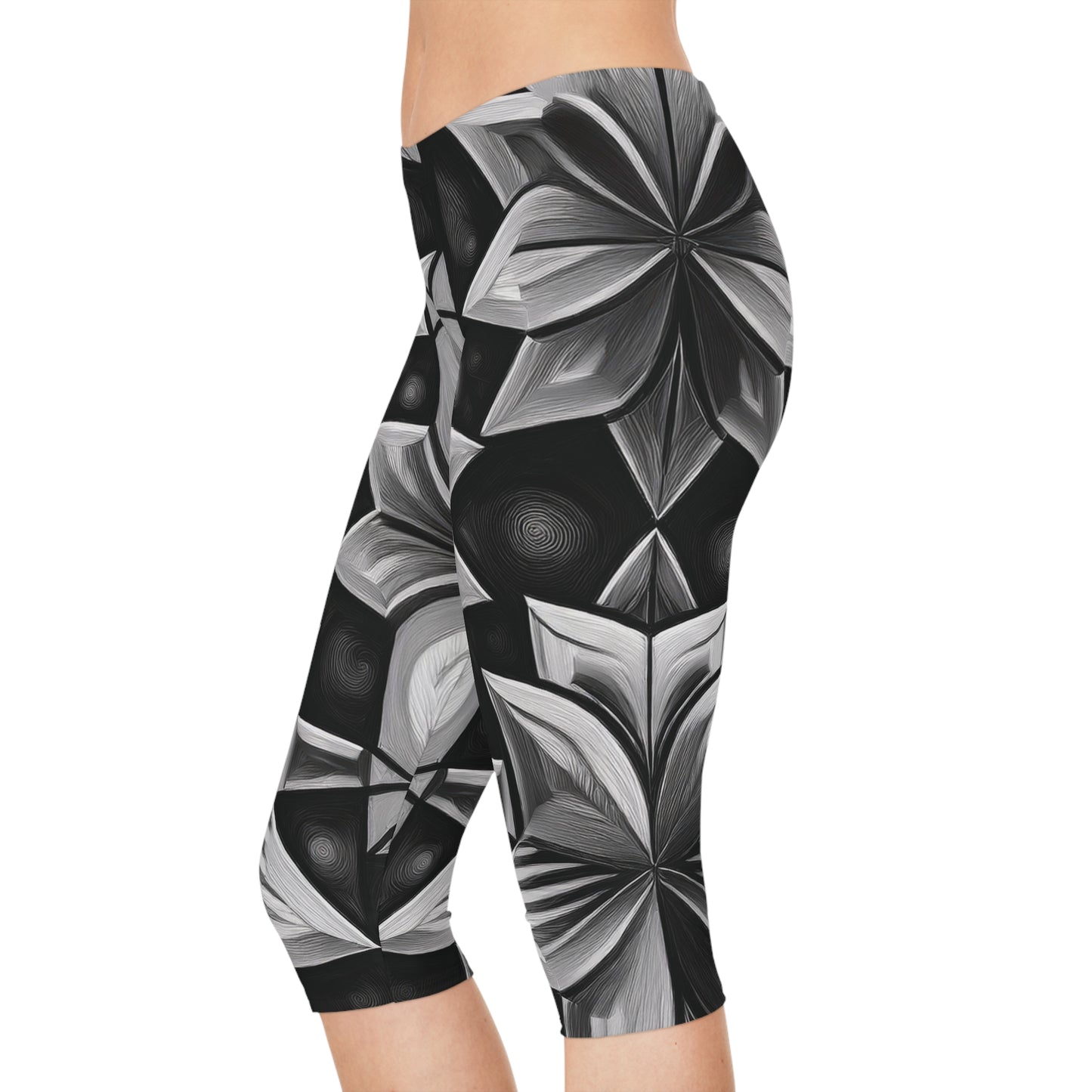 Capri leggings In Black and White