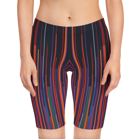 Bike Shorts with Stripes and Lines