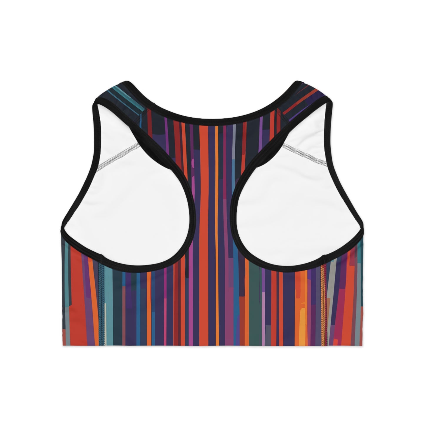 Sports Bra with Stripes and Lines