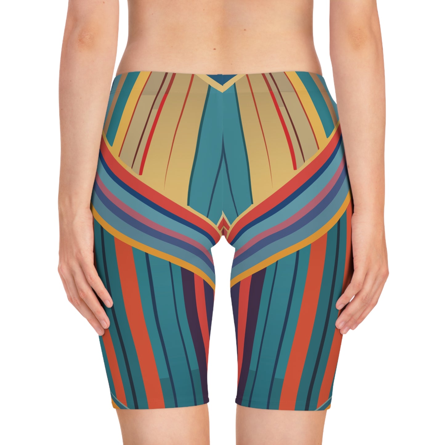 Bike Shorts with Abstract prints