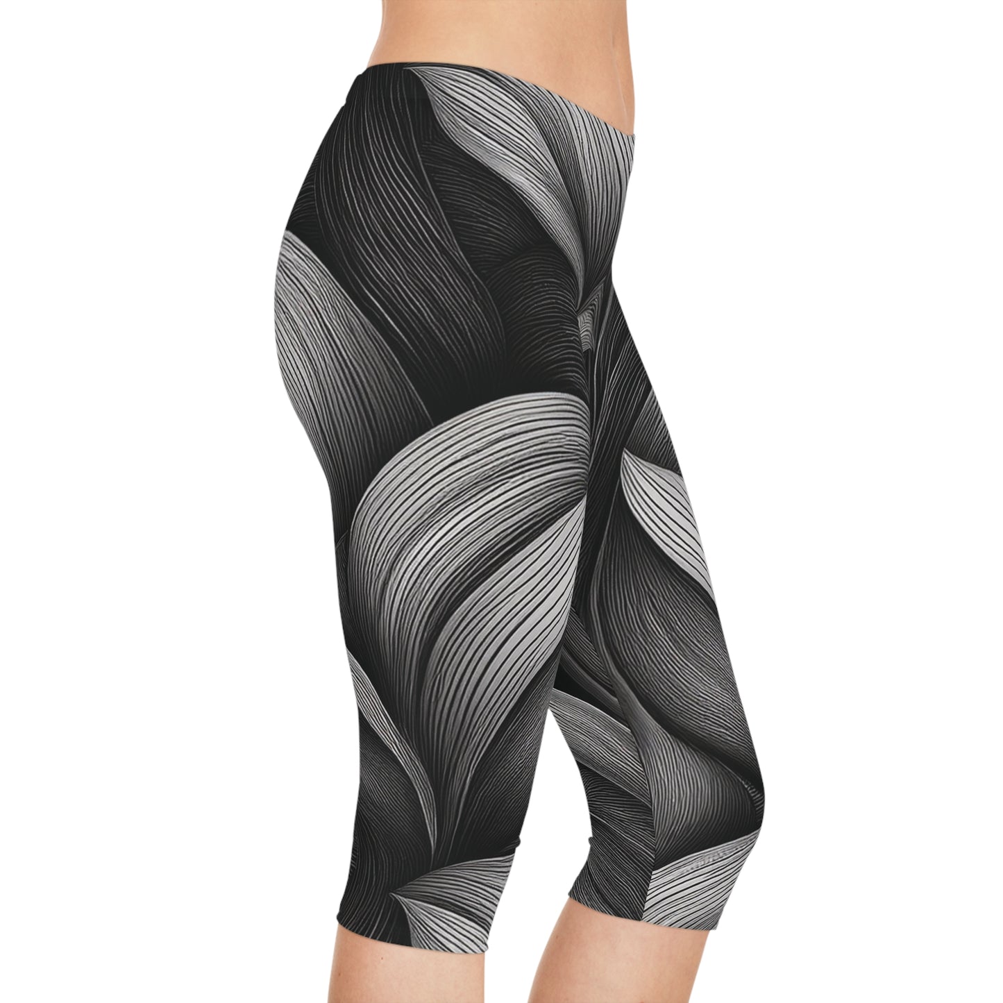 Legging Capri en noir et blanc