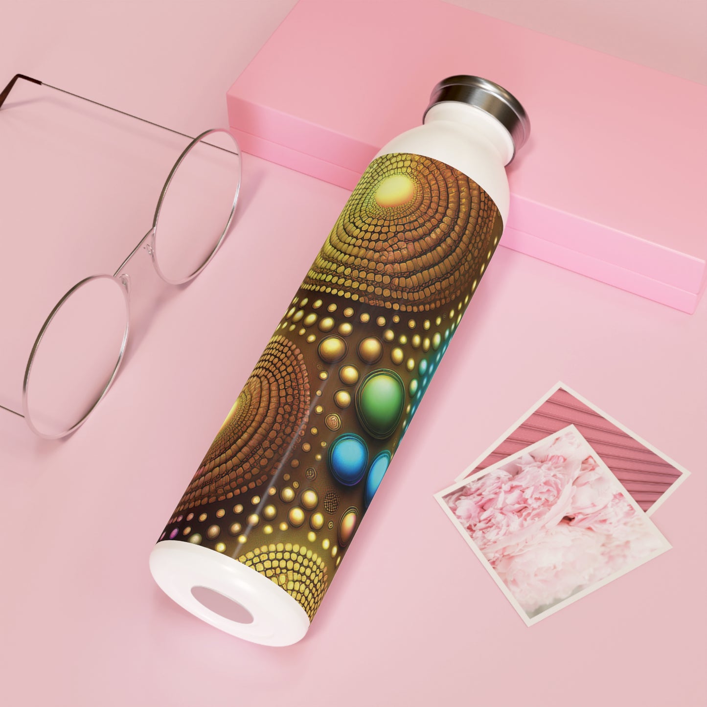 Vibrant Slim Water Bottle - Colorful Design for Active Lifestyles, 20oz