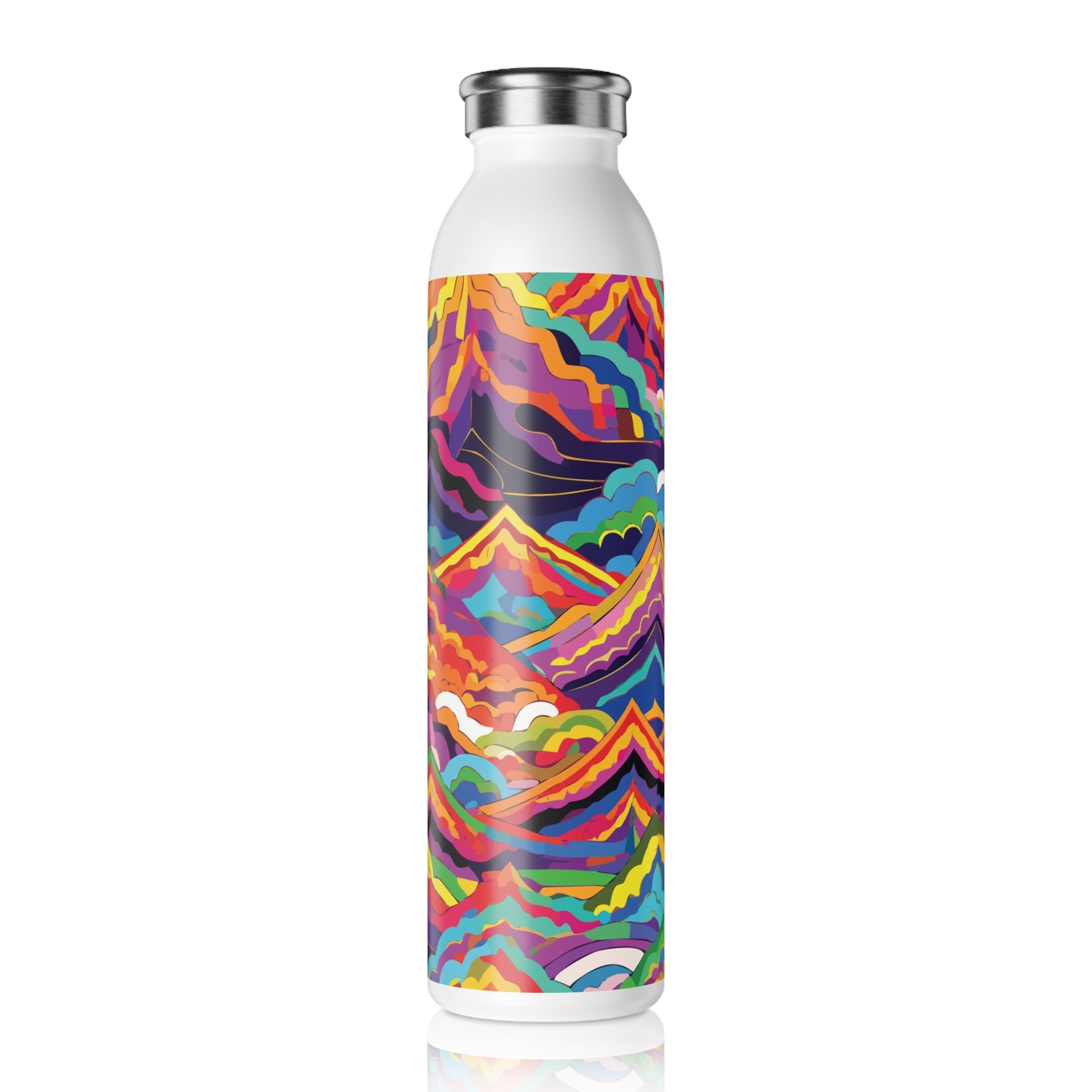 Vibrant Slim Water Bottle - Colorful Design for Active Lifestyles