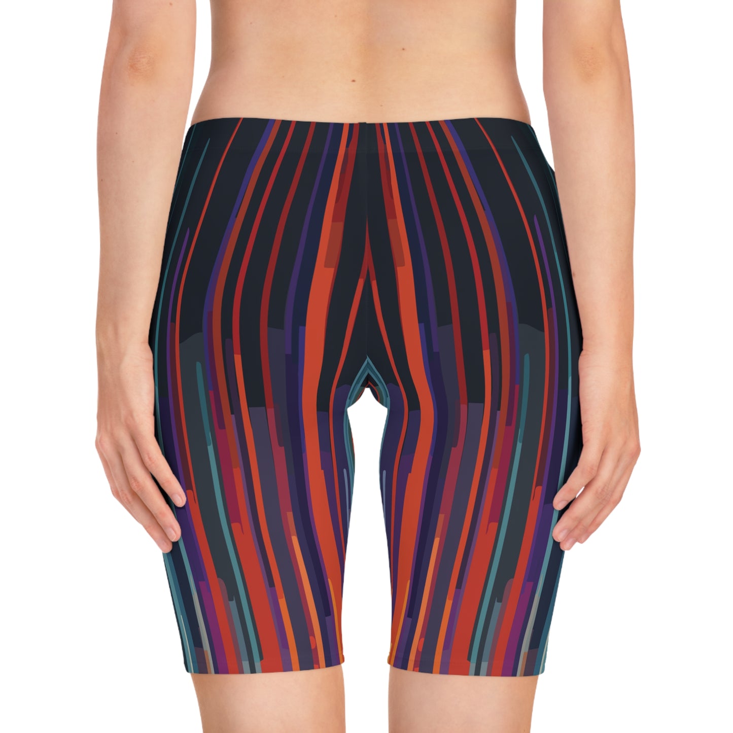 Bike Shorts with Stripes and Lines