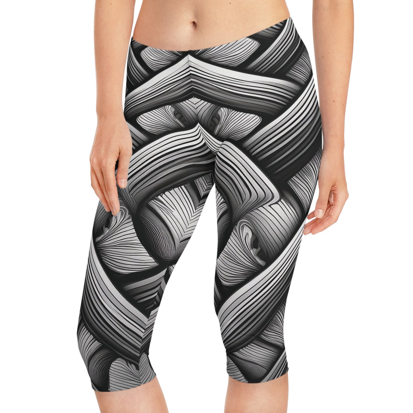 Capri leggings In Black and White