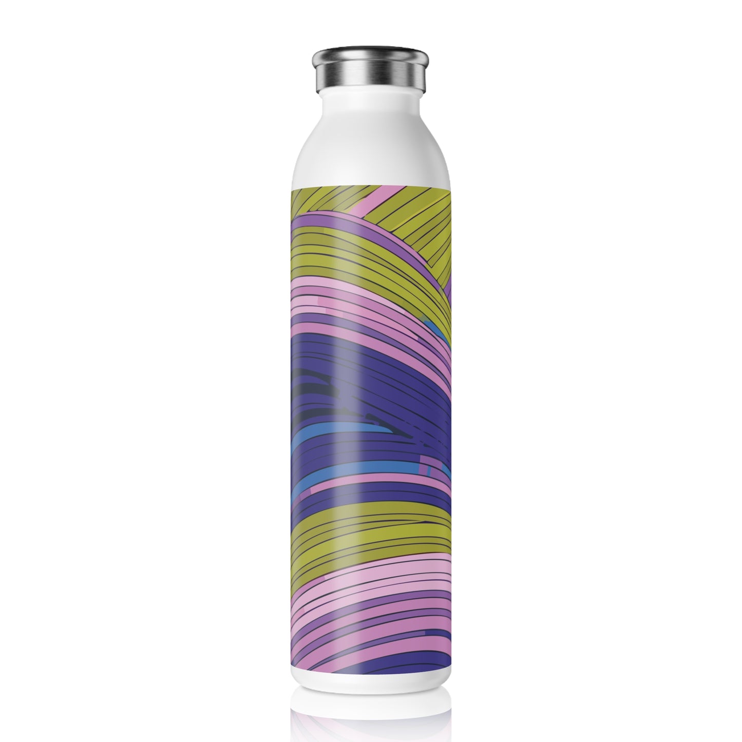 Vibrant Slim Water Bottle - Colorful Design for Active Lifestyles, 20oz