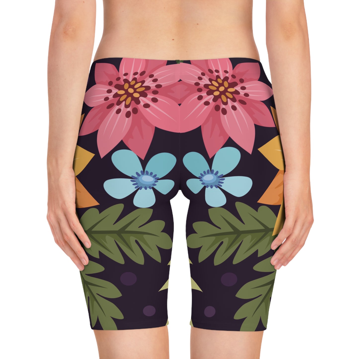 Short cycliste à imprimé floral