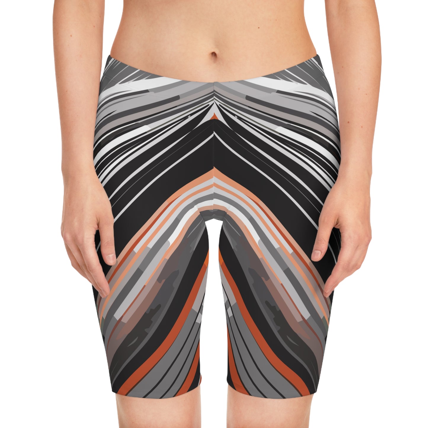 Bike Shorts with Stripes and Lines