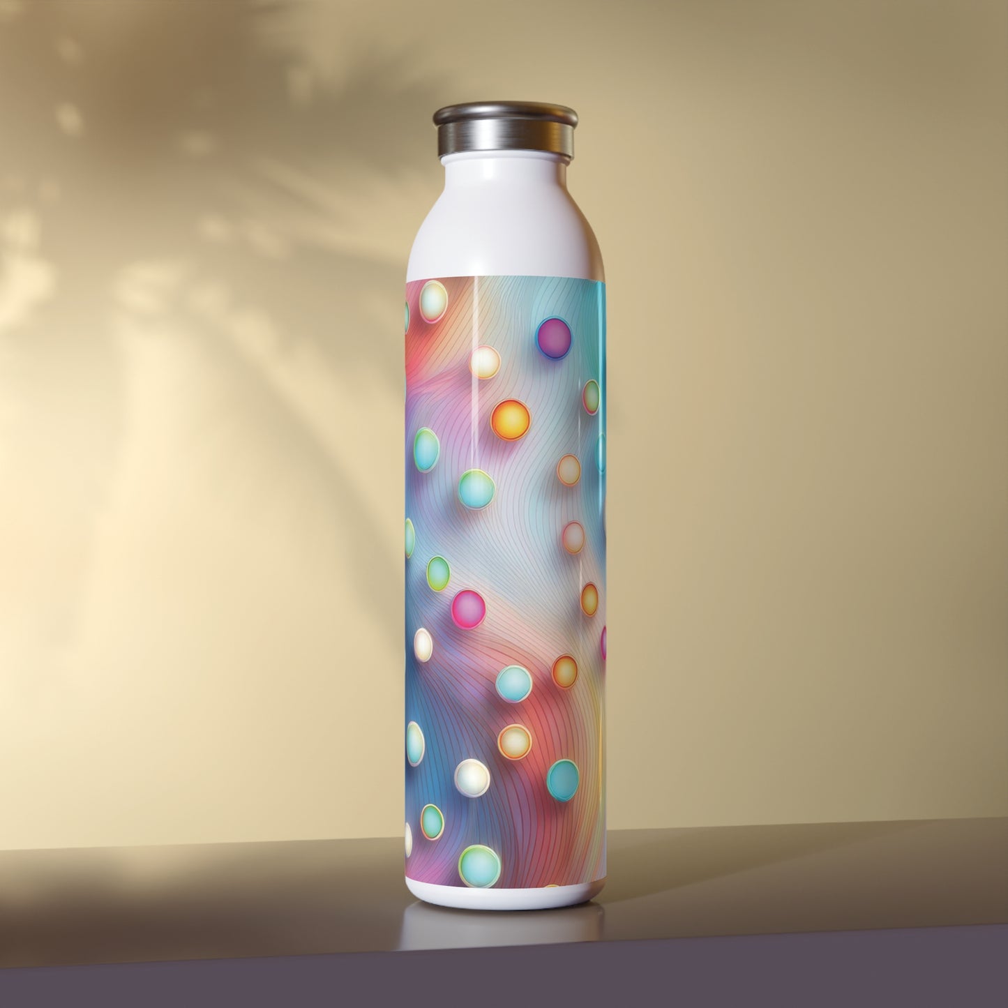 Vibrant Slim Water Bottle - Colorful Design for Active Lifestyles, 20oz