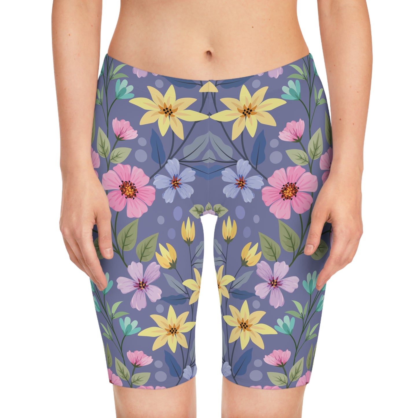 Short cycliste à imprimé floral