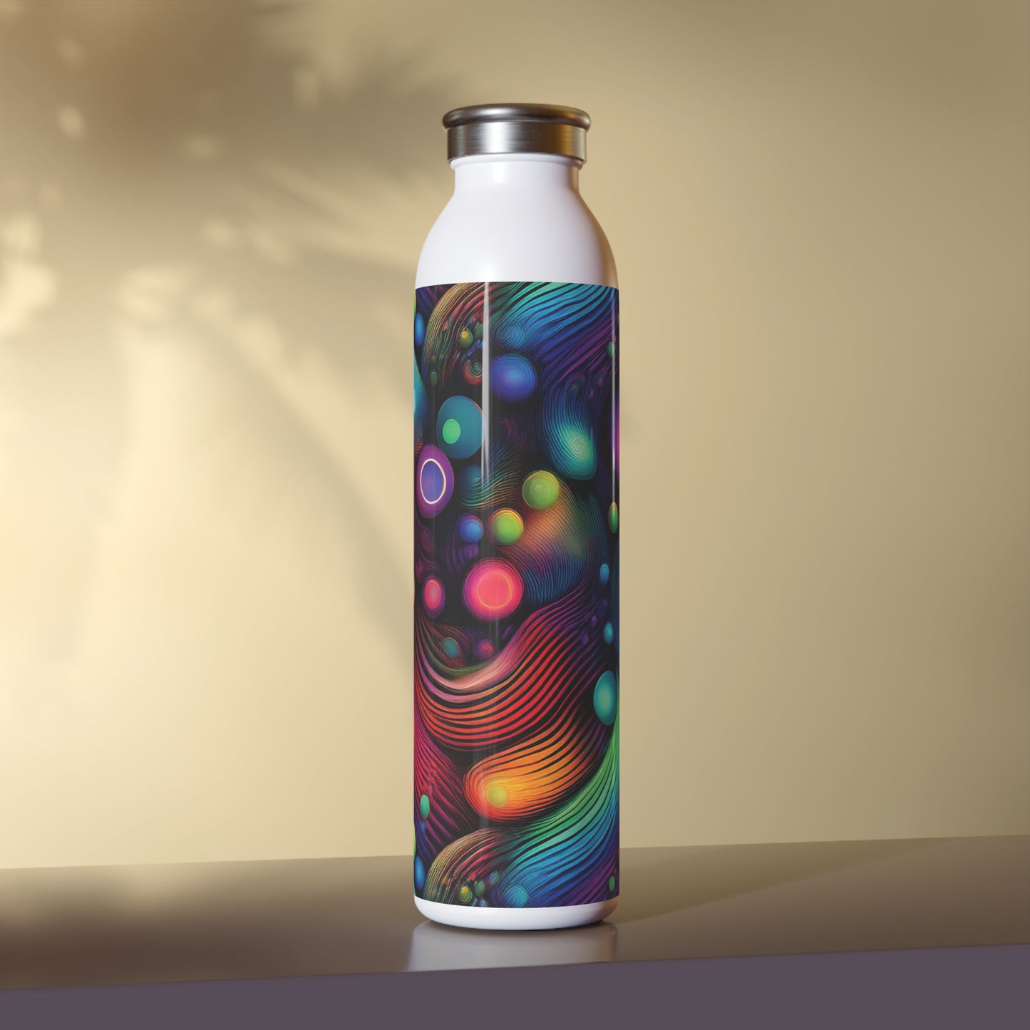 Vibrant Slim Water Bottle - Colorful Design for Active Lifestyles, 20oz