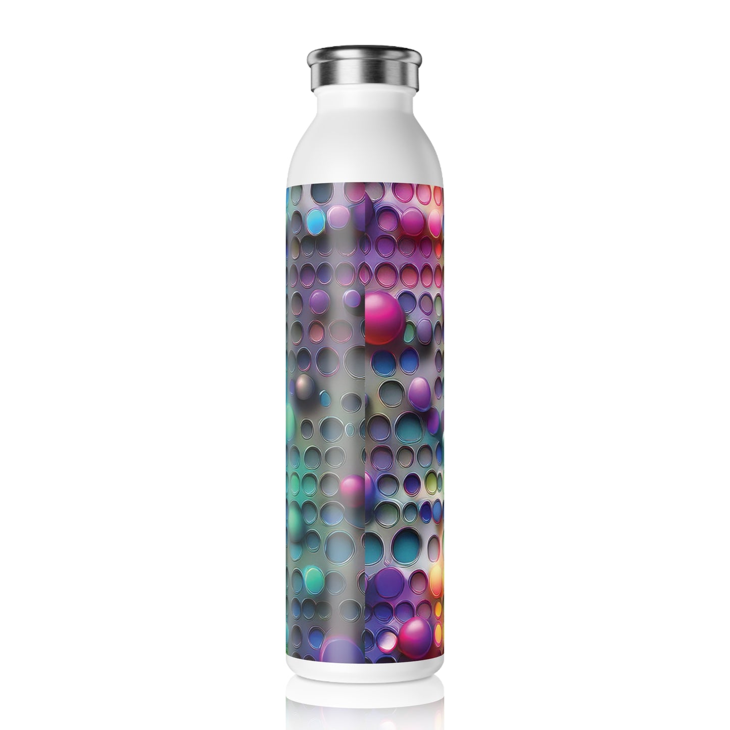 Vibrant Slim Water Bottle - Colorful Design for Active Lifestyles, 20oz