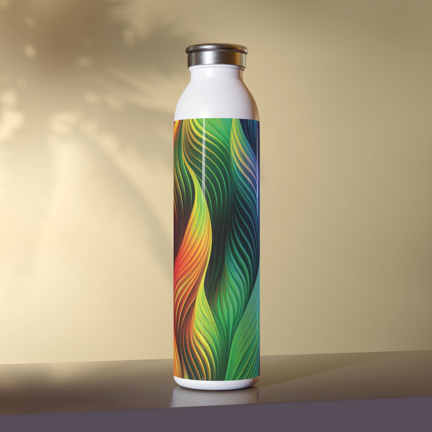 Vibrant Slim Water Bottle - Colorful Design for Active Lifestyles, 20oz