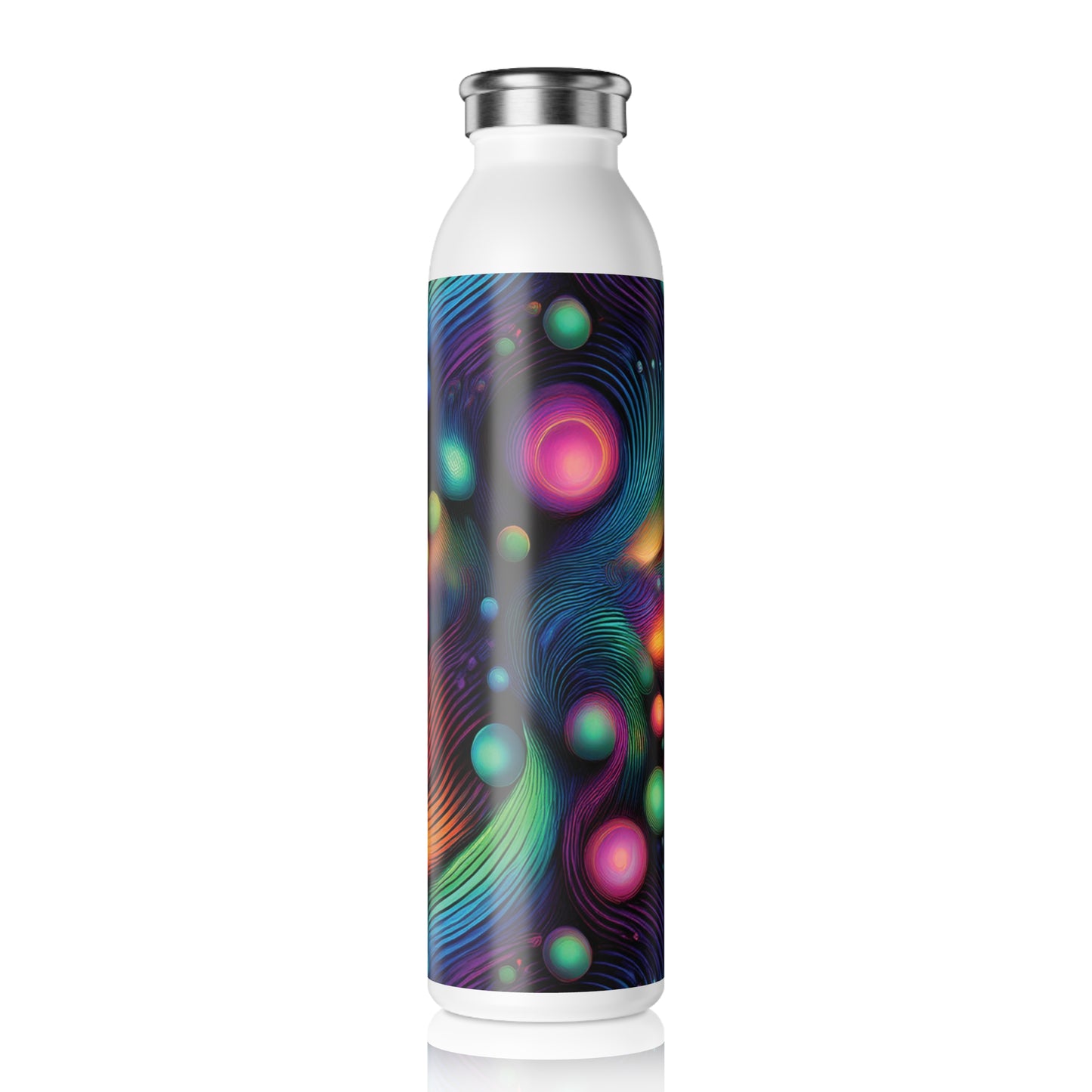 Vibrant Slim Water Bottle - Colorful Design for Active Lifestyles, 20oz