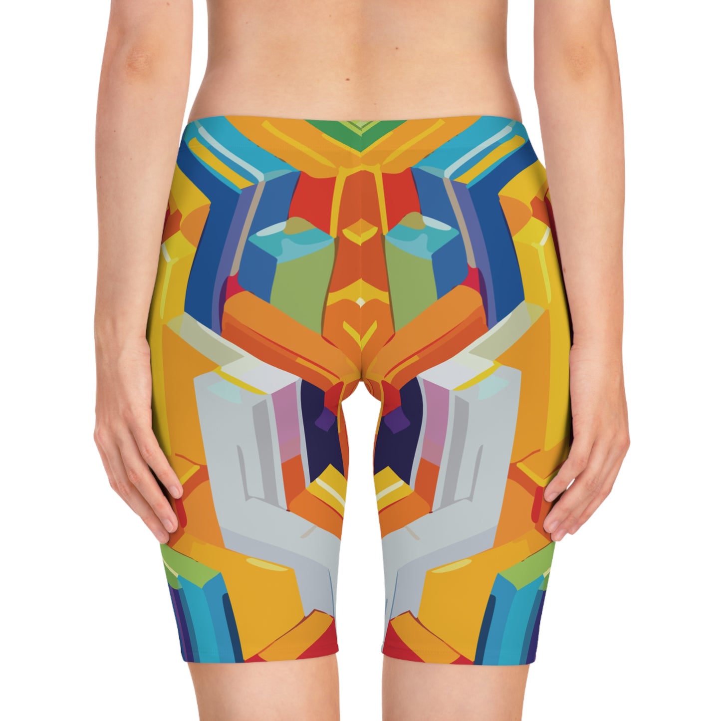 Bike Shorts with Abstract prints