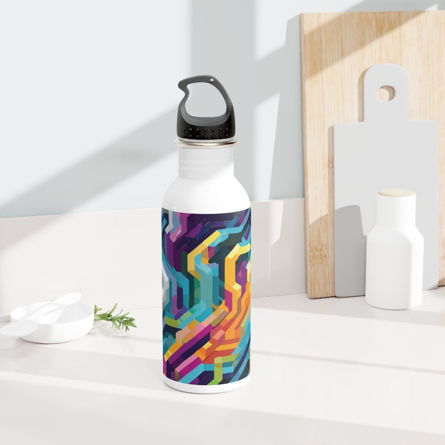 Colorful Steel Water Bottle - Eco-Friendly Hydration for Fitness & Travel, 20oz