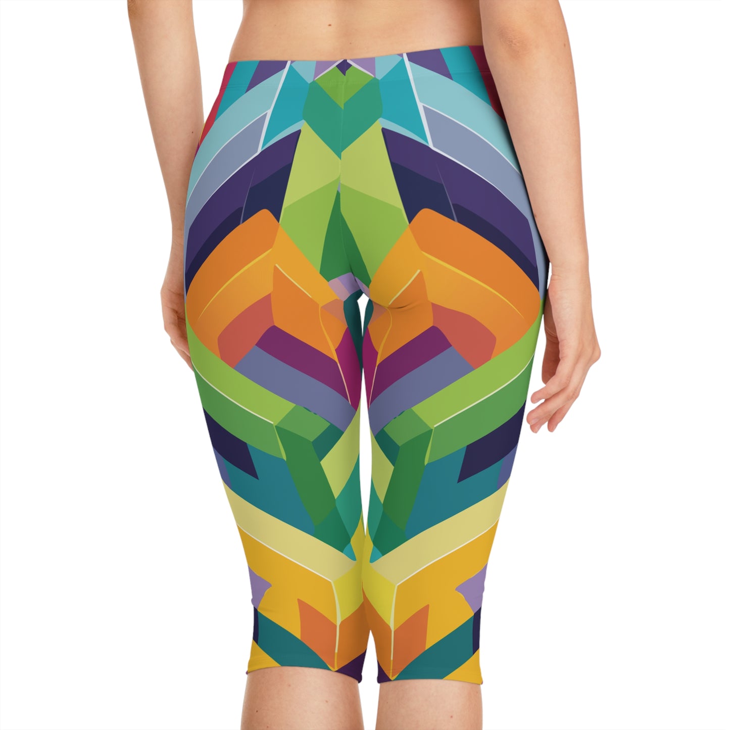 Capri-Leggings mit abstraktem Print