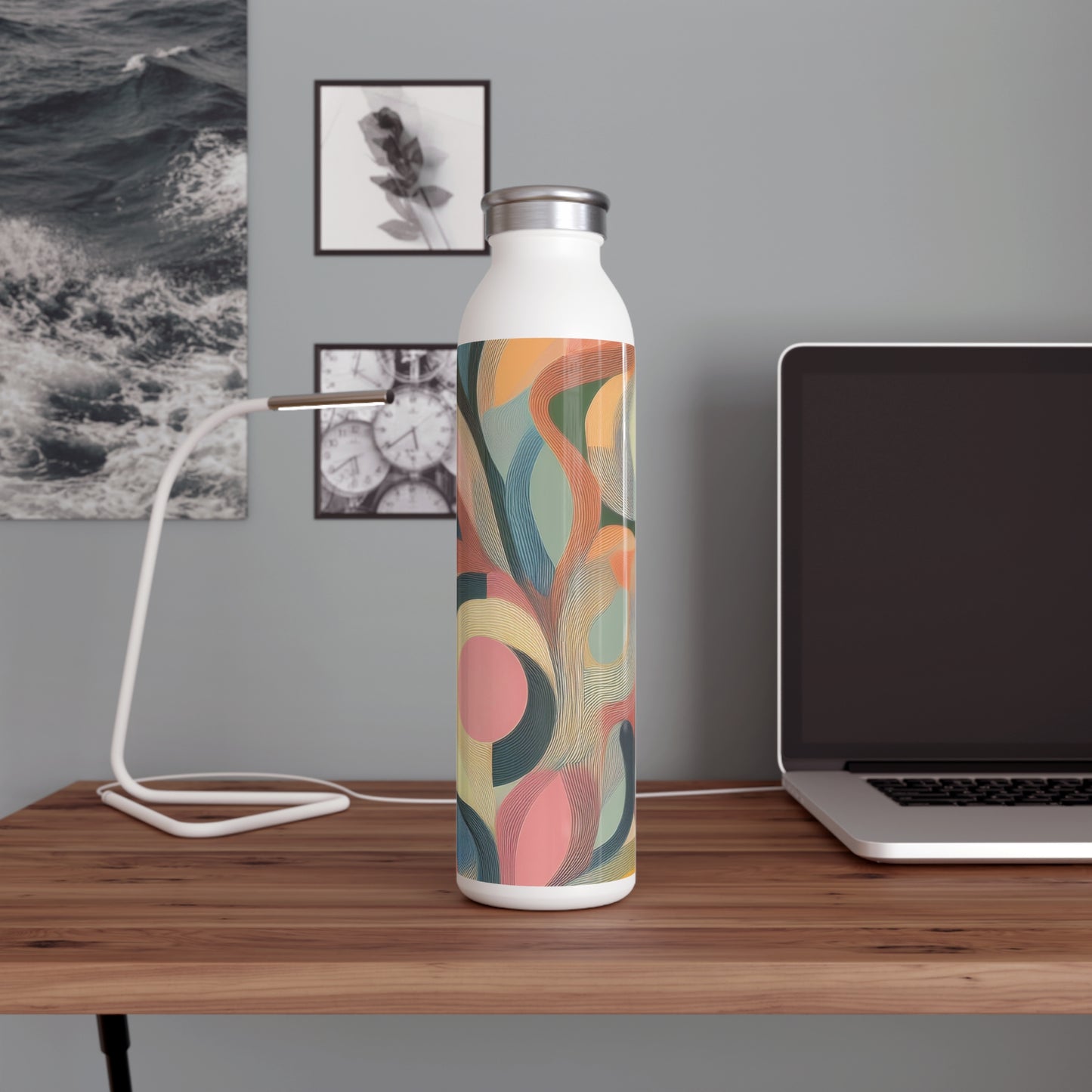 Vibrant Slim Water Bottle - Colorful Design for Active Lifestyles