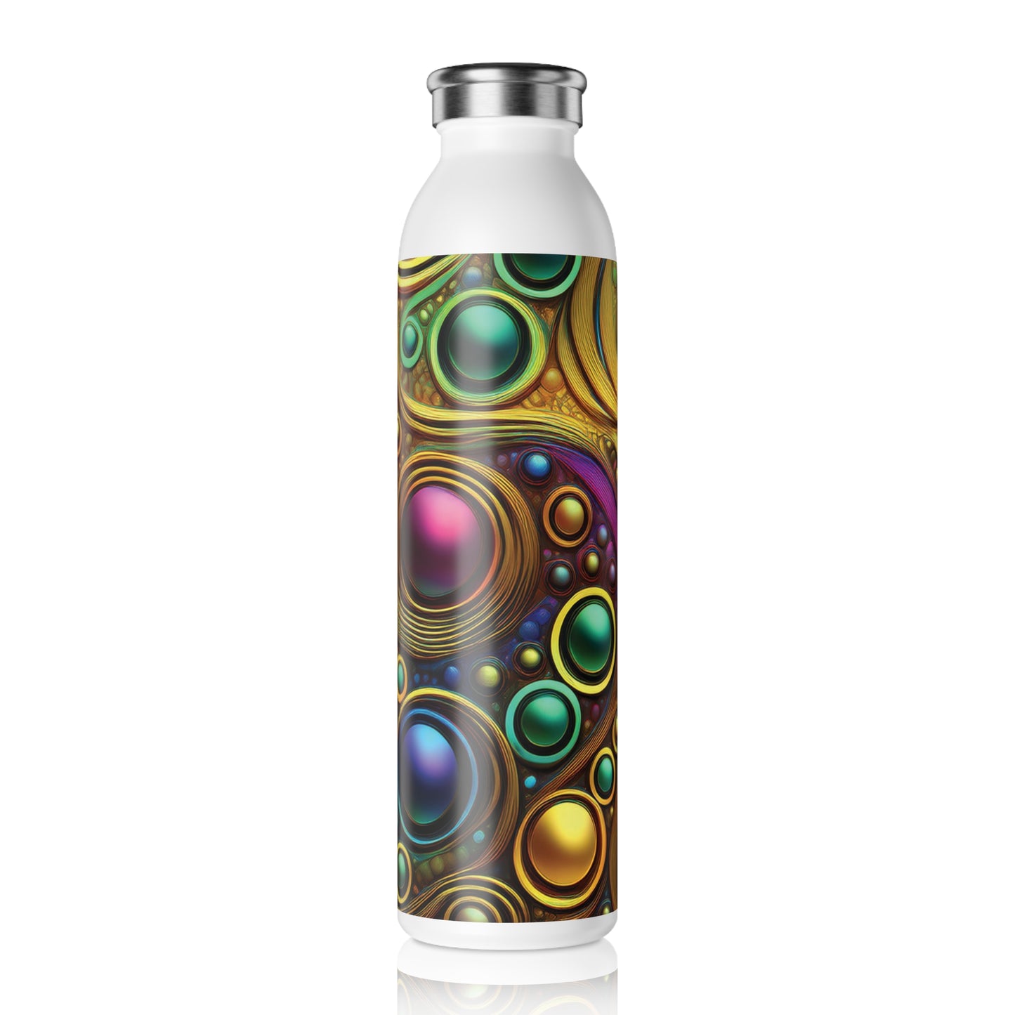 Vibrant Slim Water Bottle - Colorful Design for Active Lifestyles, 20oz