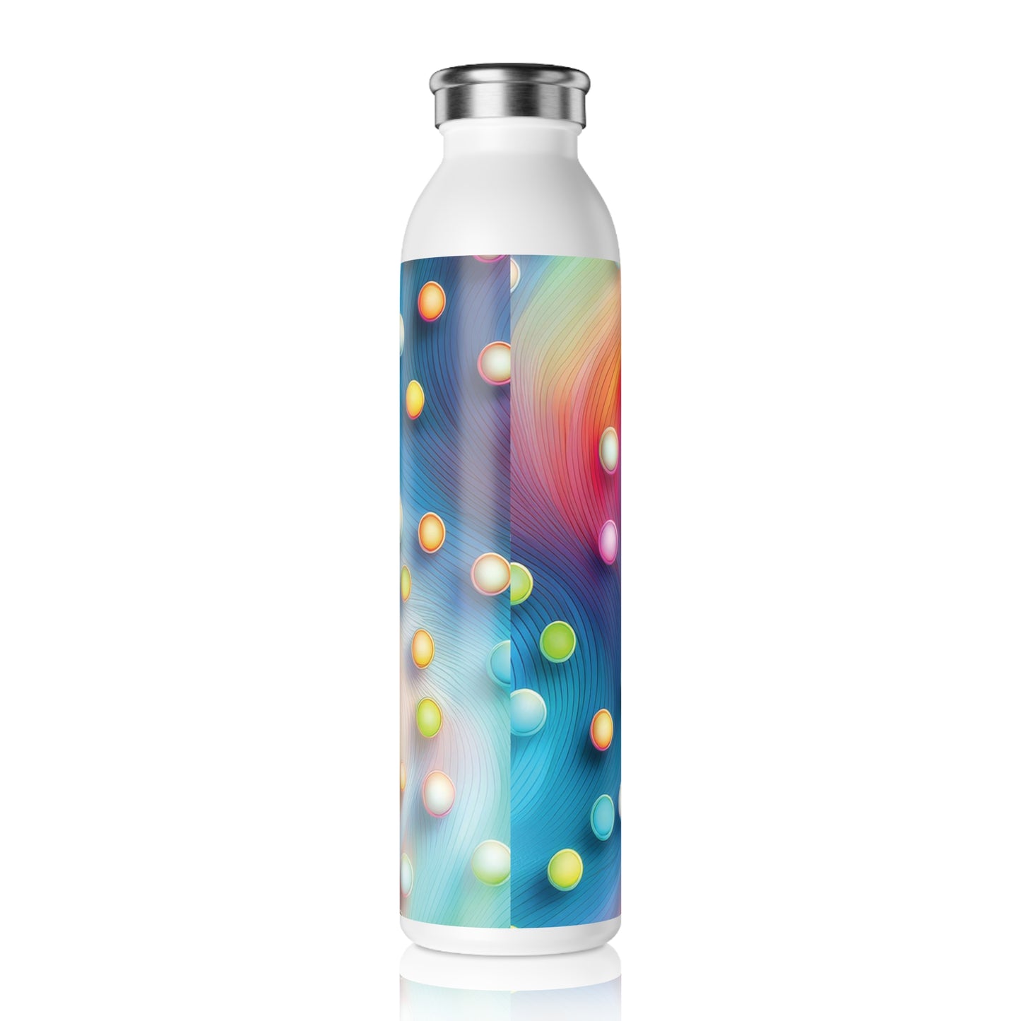 Vibrant Slim Water Bottle - Colorful Design for Active Lifestyles, 20oz