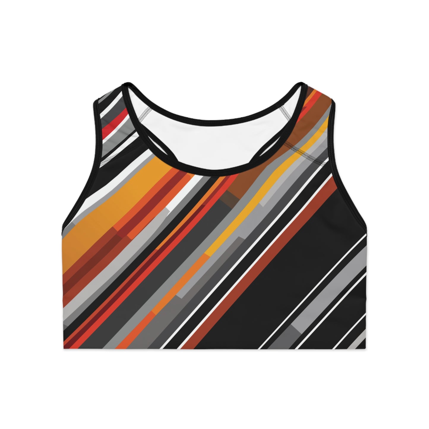 Sports Bra with Stripes and Lines