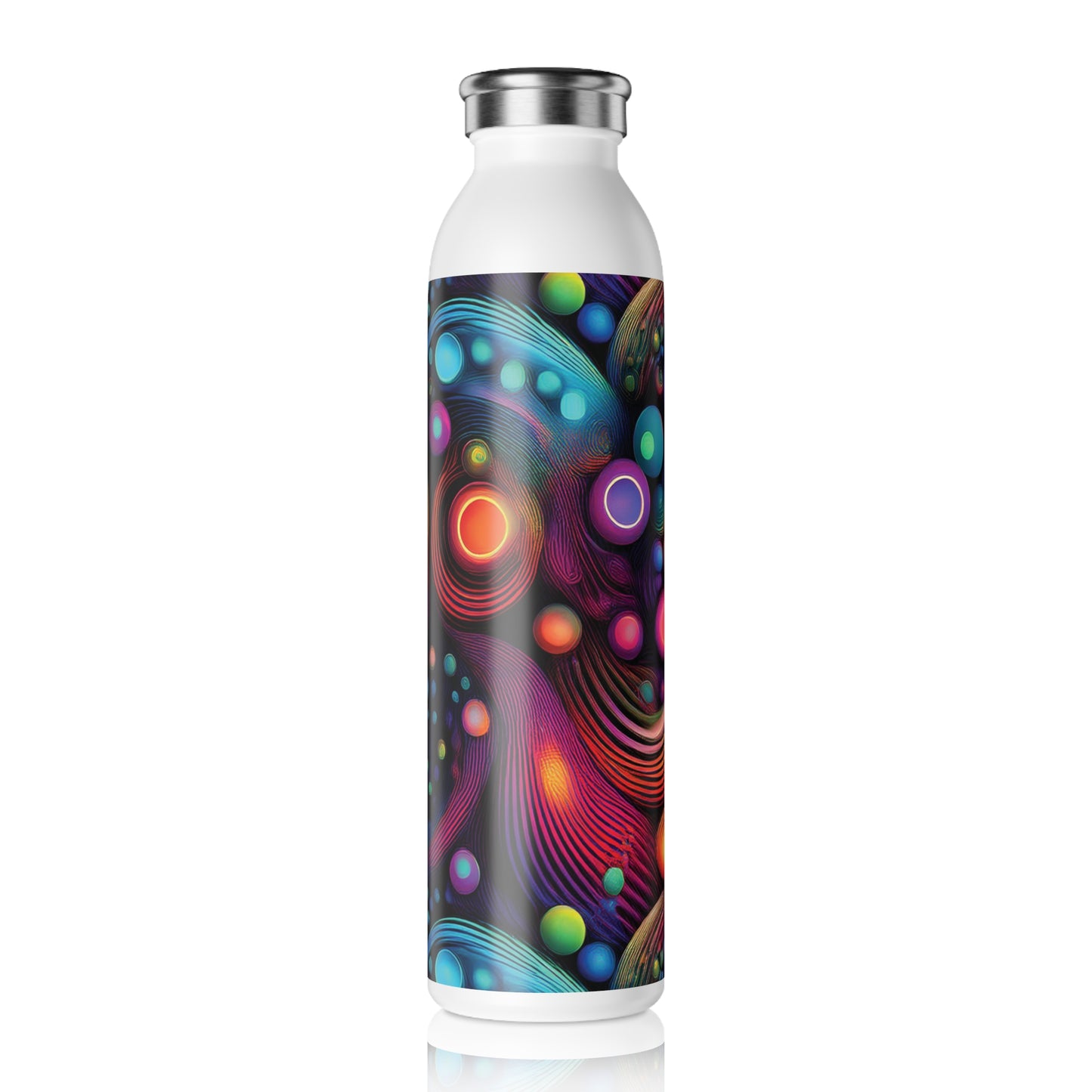 Vibrant Slim Water Bottle - Colorful Design for Active Lifestyles, 20oz