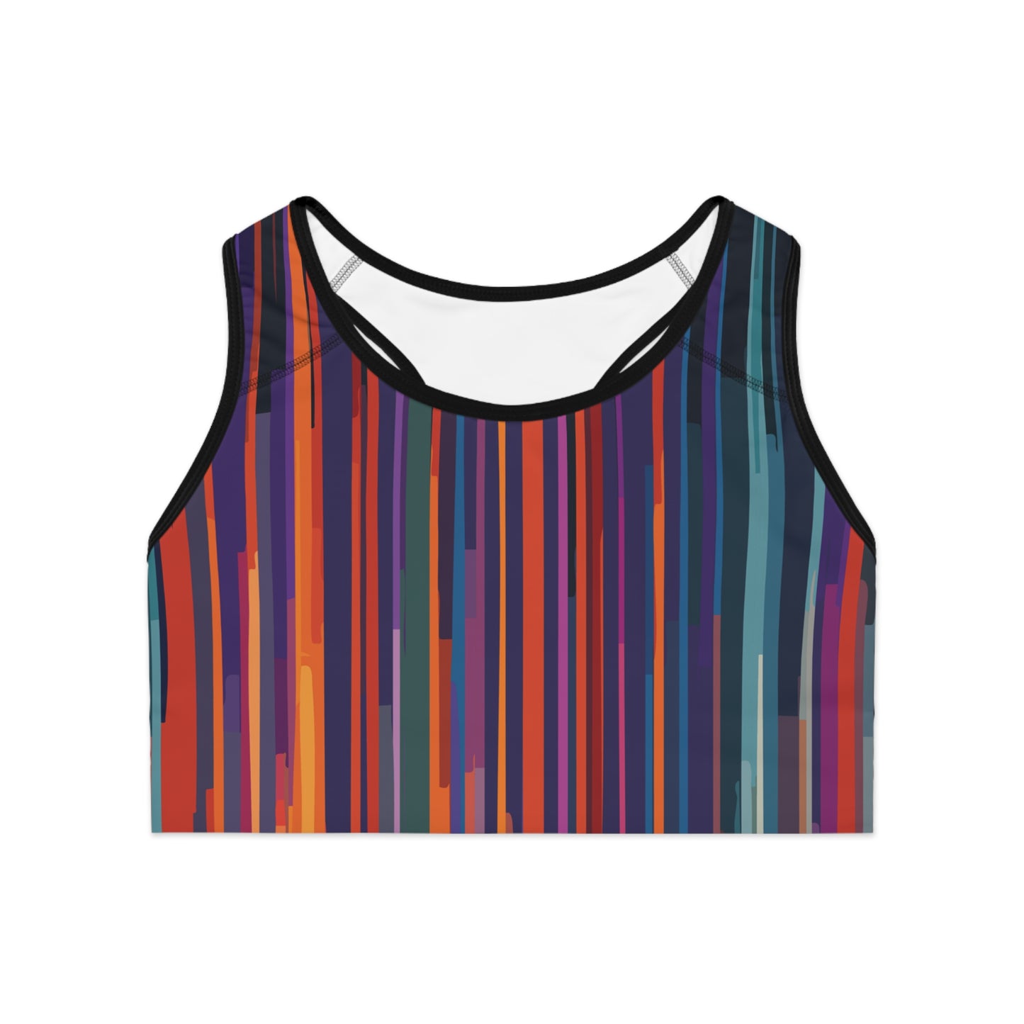 Sports Bra with Stripes and Lines