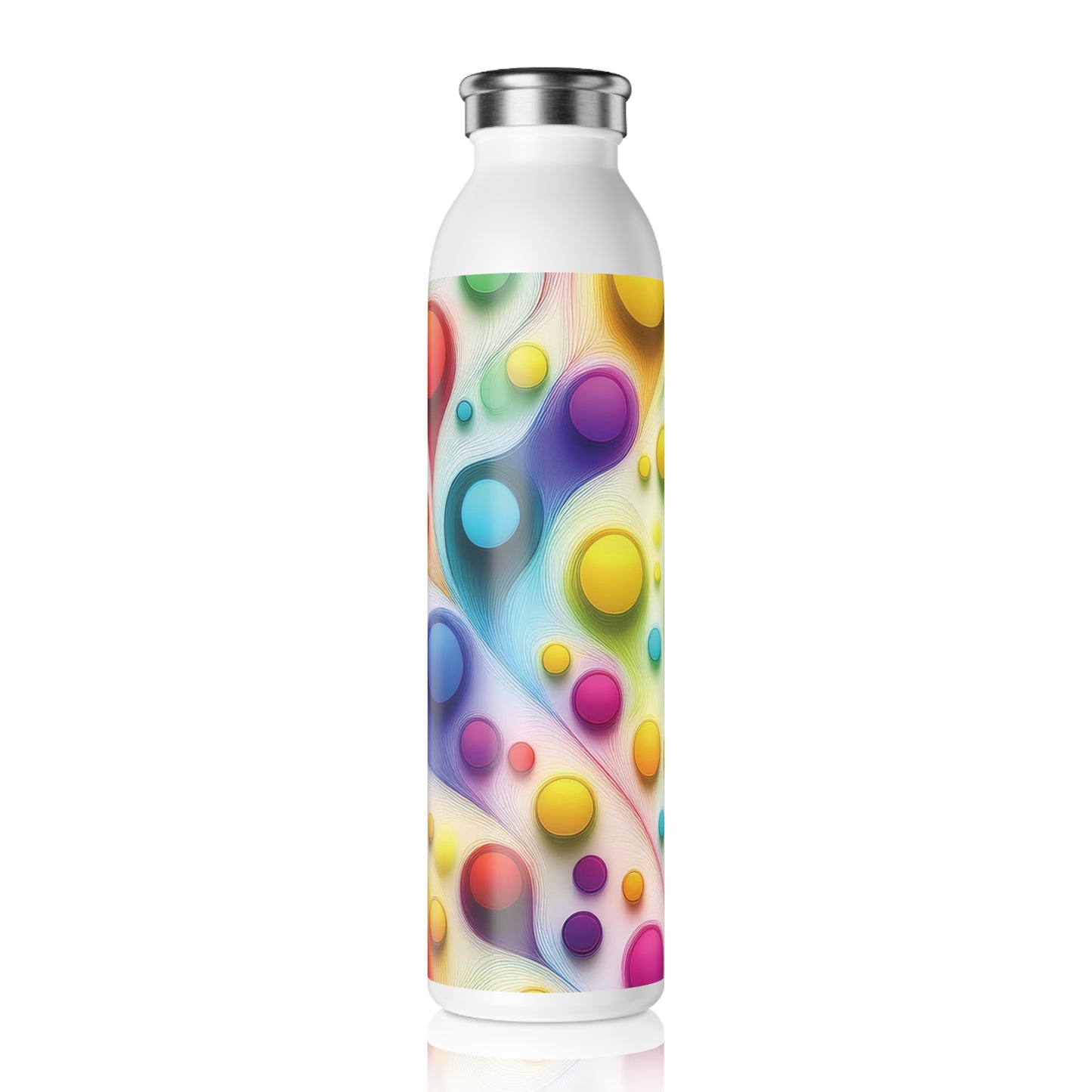 Vibrant Slim Water Bottle - Colorful Design for Active Lifestyles, 20oz