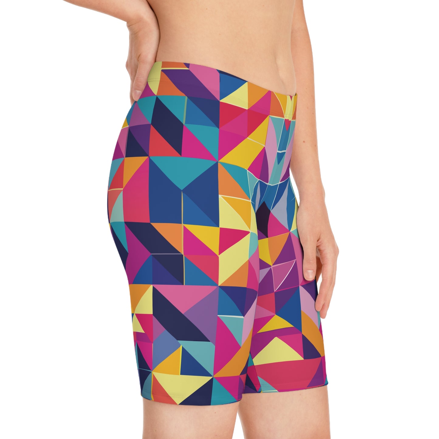 Bike Shorts with Abstract prints